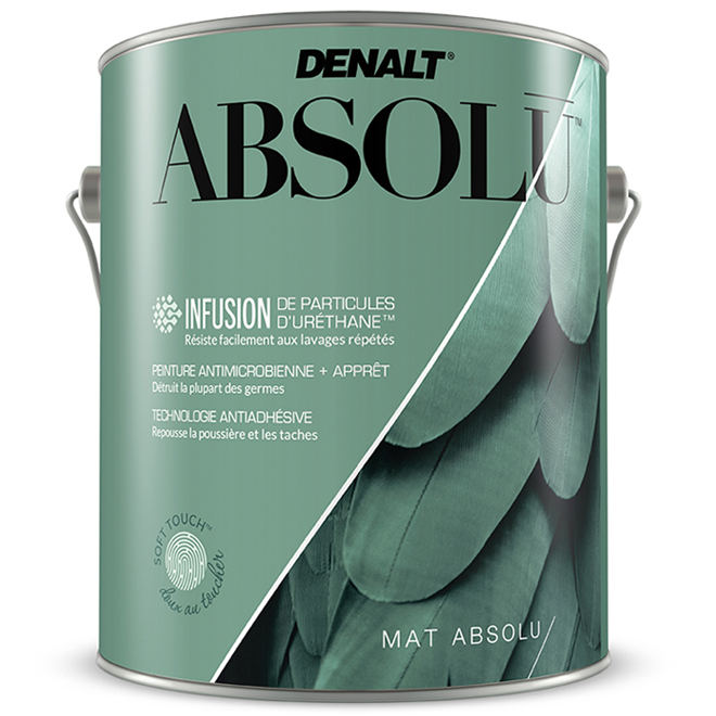 Peinture d'intérieur et apprêt 2en1 Absolu, 3,78 l, blanc, fini mat FX104 RénoDépôt Peinture d'intérieur et apprêt 2en1 Absolu, 3,78 l, blanc, fini mat FX104 RénoDépôt