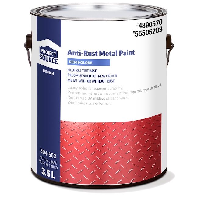 Project Source Anti-rust Paint, semi gloss finish, int/ext