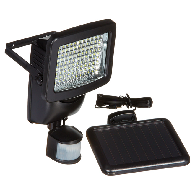 Multifonctions lampe solaire LED SOL ML 1000 avec panneau solaire double  face IP65 avec détecteur de mouvement noir