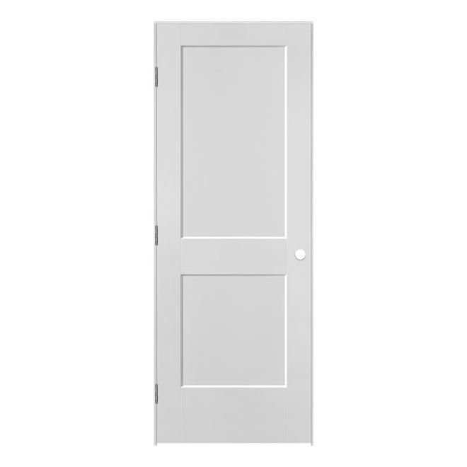 Metrie Logan Interior Door 2-Panel 30-in x 80-in Lefthand with Rabbeted Jamb Primed