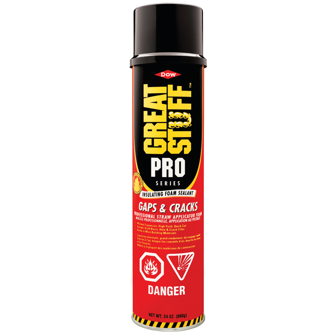 Great Stuff Pro Spray Foam for Gaps & Cracks 24oz Gun Application