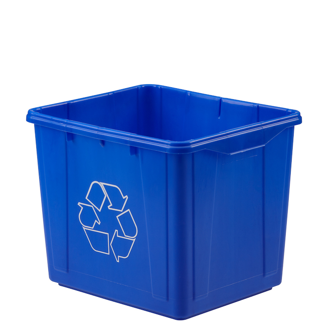 Bac de recyclage Orbis, plastique, 60 L/ 16 gal, bleu