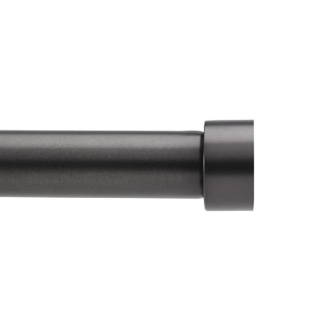Umbra Cappa 36-in to 66-in Brushed Black Curtain Rod