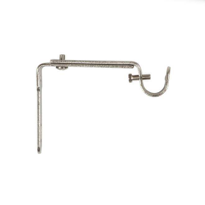 Steel Single Curtain Rod Bracket 5 8 Nickel 2 Pack 1008435 Steel Single Curtain Rod Bracket 5 8 Nickel 2 Pack 1008435 410 L50 Réno Dépôt