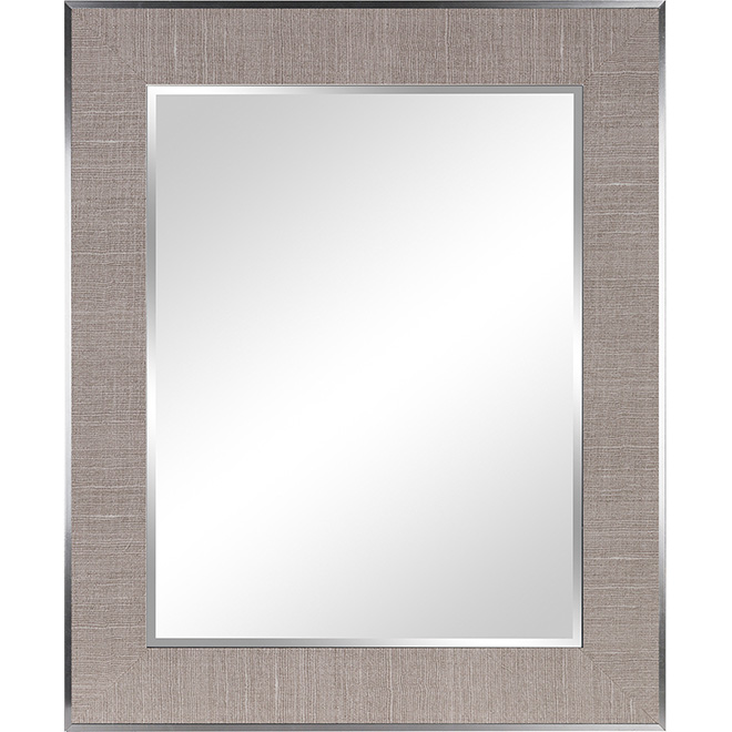 Miroir mural rectangulaire avec cadre, 27 1/2" x 33 1/2"
