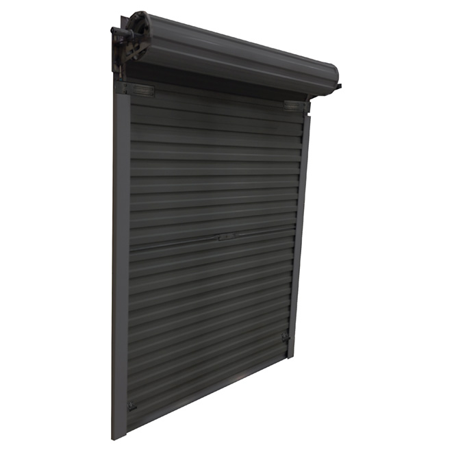 Leadvision Roll Up Style Shed Door Black Finish Galvanized Steel Flexible