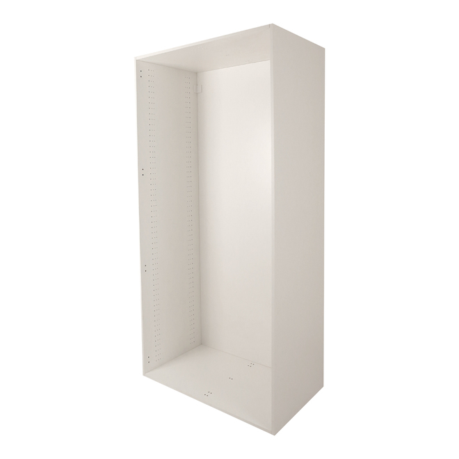 Cubik 36 x 74 x 21.25-in White Melamine Cabinet with Back Panel
