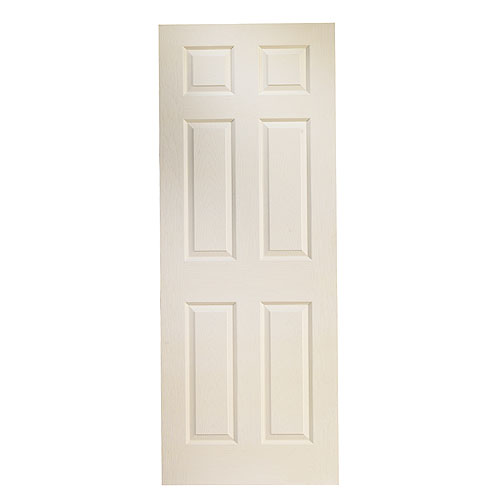 Metrie Interior Door 6panel Hollow Core Primed Hardboard 78in