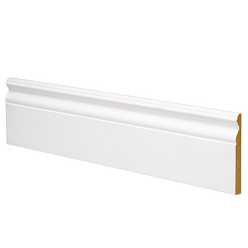 Metrie Primed MDF Baseboard 5/8in x 5 9/16in x 12ft MFP895512