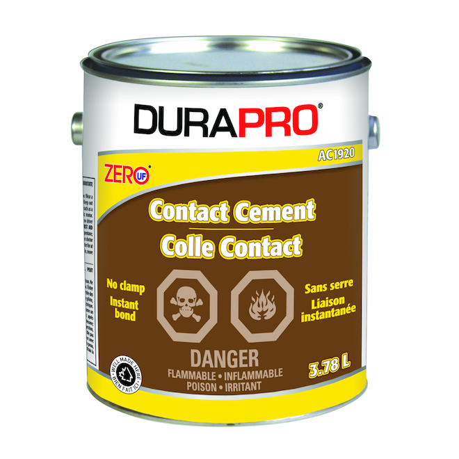 Colle contact Durapro, applicable au pinceau, liaison instantanée, 3,78 L  AC1920-378