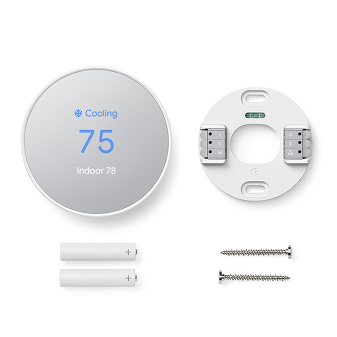 Google Nest White Thermostat with WiFi Compatibility GA01334CA Réno