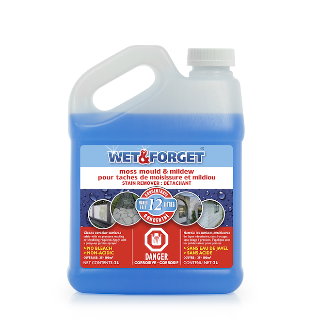 Wet & Forget Concentrated Outdoor Cleaner - No Bleach - 2-L