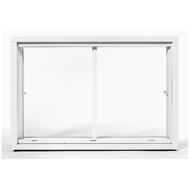 Fenêtre coulissante EX-4000 d'Unik, bois recouvert de PVC, blanche, 35 3/8 po de haut x 23 1/2 po de large