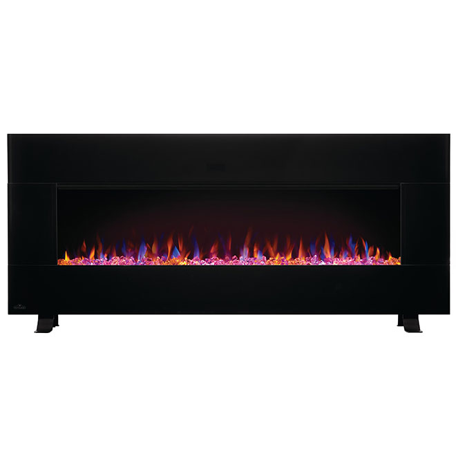 Napoleon 400 ft² 50 x 20.5-in Black Electric Wall-Mounted Fireplace with Bluetooth Speaker