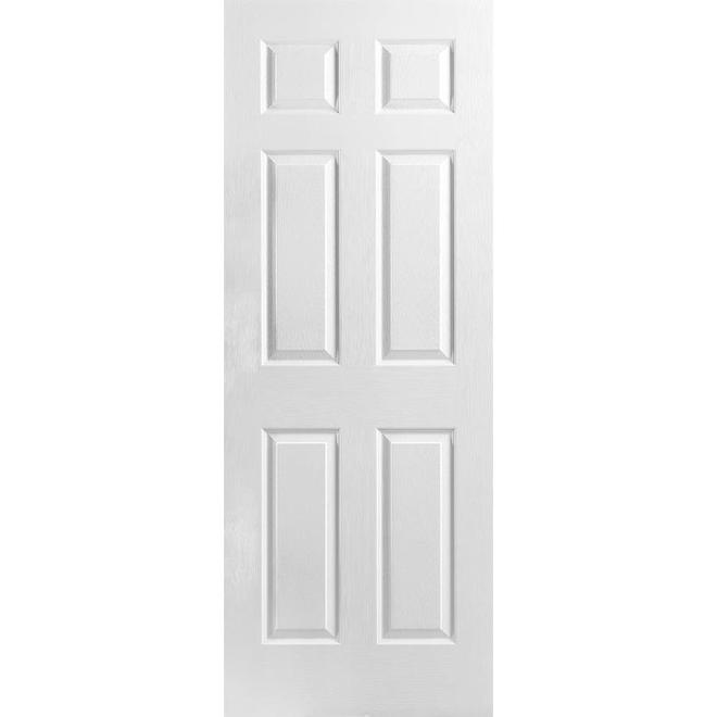 Metrie 26-in x 80-in x 1 3/8-in White Primed MDF Hollow Core Interior Slab Door