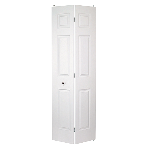 Masonite 6-Panel Bifold Door - Primed Hardboard - 30-in x 80-in x 1 3/8-in