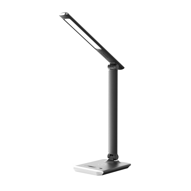 "Delpho" LED Table Lamp - Wireless Charger - Black