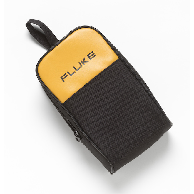 Étui de transport Fluke pour multimètre, vinyle souple, 8,6 po x 5 po x 2,5 po, noir et jaune