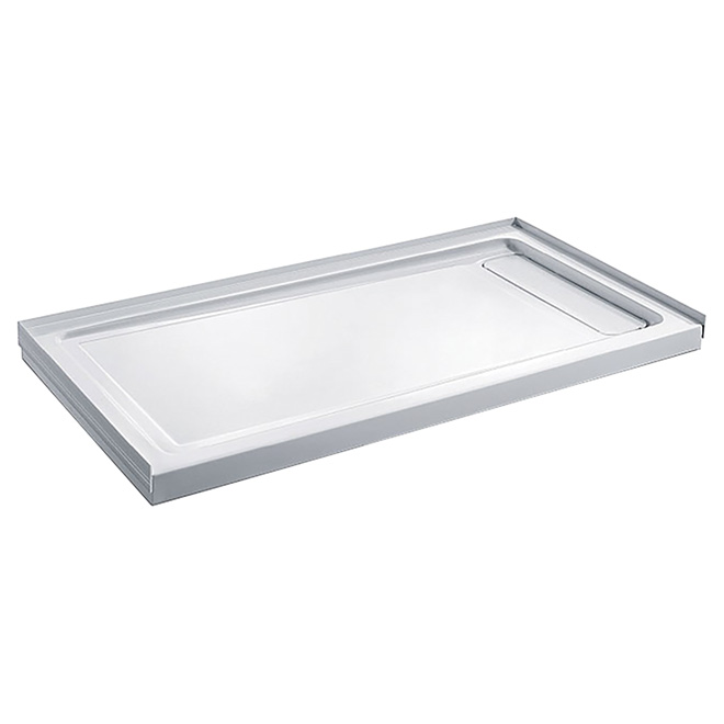 Ove Decors Shower Base - Acrylic - Hidden Drain - 48-in x 32-in - White