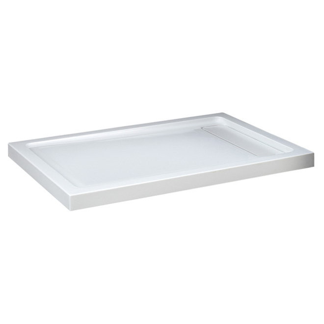 Ove Decors Shower Base - Acrylic - Hidden Drain - 48-in x 36-in - White