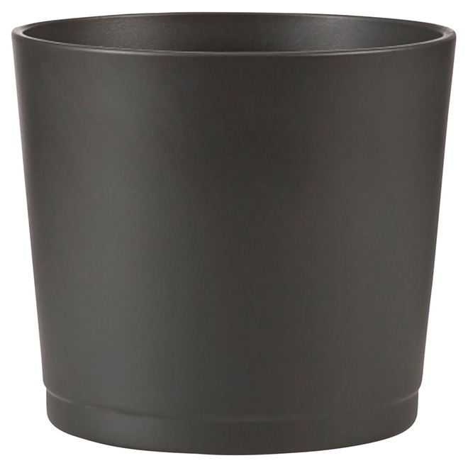 Ceramic Cover Pot - 883 - 6.6" - Black