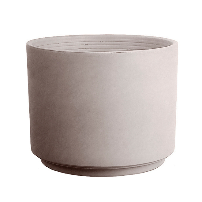 Clay Cylinder Pot - 7.87" - Greige