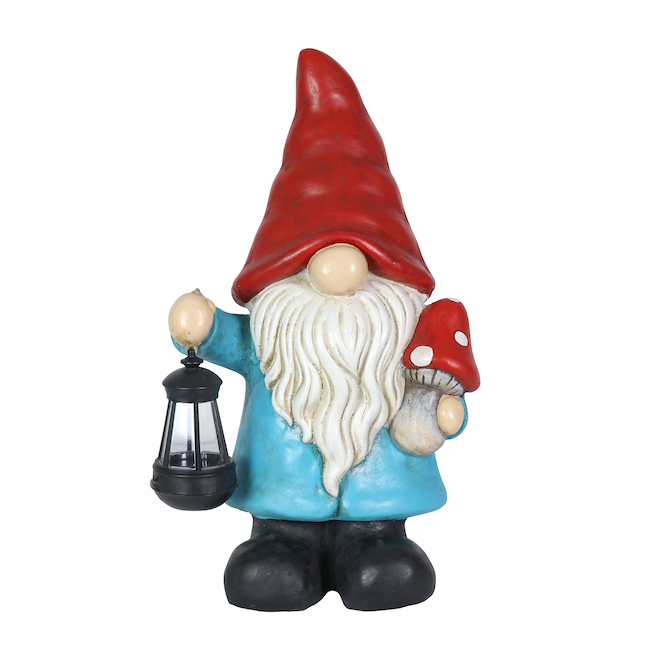 Exhart 19-in Garden Gnome Statue with Solar LED Light