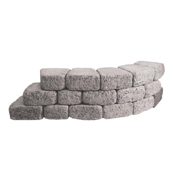 Oldcastle Country Basic Retaining Wall Blocks Concrete Shadow Blend - 9 ...