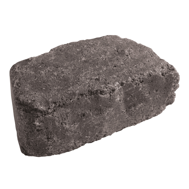 Oldcastle Tumbled Retaining Wall Block - Trapezoid - Shadow Blend - 11-in L x 6 1/2-in D - 4-in H
