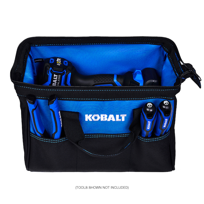 Kobalt 12-in W Black and Blue Polyester Tool Bag KB-76C-12 Réno-Dépôt
