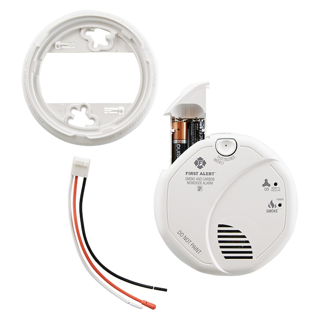 Avertisseur interconnecté sans fil pour fumée et monoxyde de carbone First  Alert plastique blanc 1039823