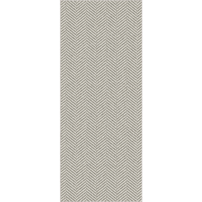 Tapis de passage Trident motif de chevrons gris 24 po x 60 po
