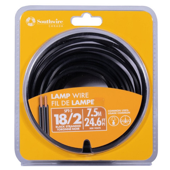 Fil d'extérieur Royal de Southwire en cuivre à gaine PVC noire SJ00W  calibre 12 à 3 conducteurs 55808776