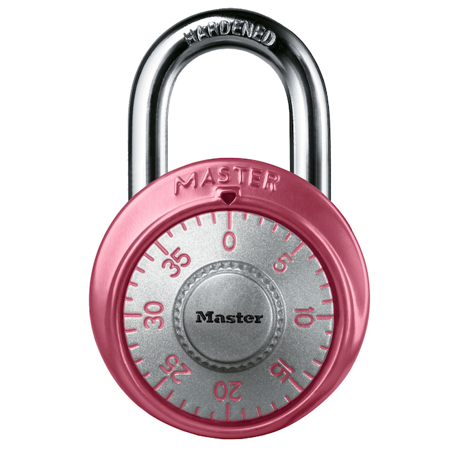 MASTER LOCK Padlock with Pink Ribbon Symbol Metal Pink 1530DPNK