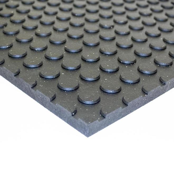 North West Rubber Utility Mat 36-in x 48-in Black