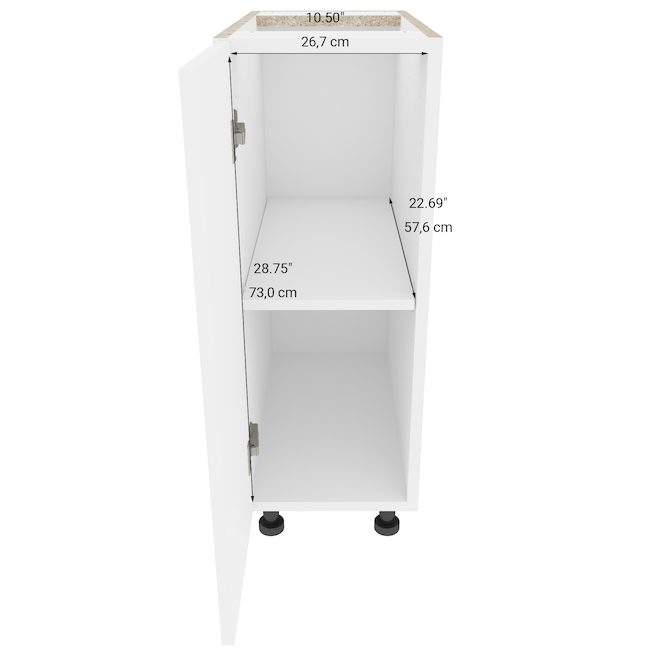 Armoire Inf Rieure Moonstone Par Eklipse Porte Po M Lamine Blanche