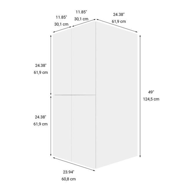 armoire garde manger supérieure moonstone eklipse 4 portes mélamine 24