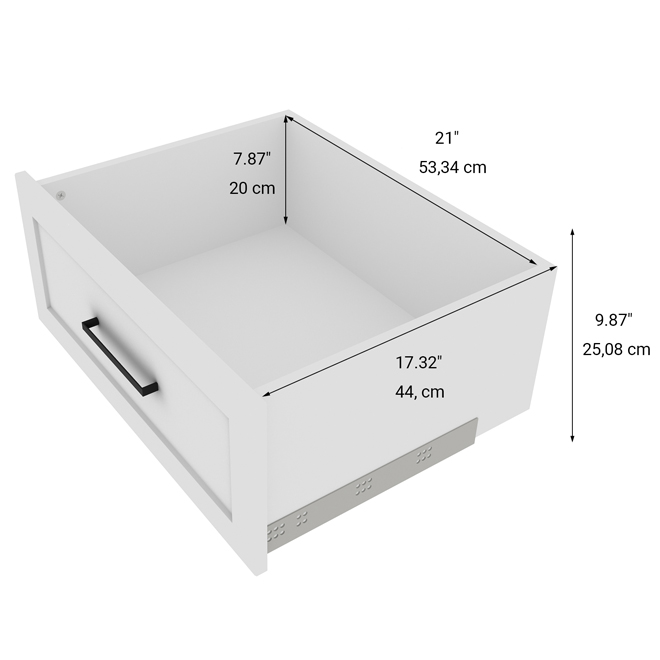 EBSU EnSuite Drawer 24 x 20-in White Composite Wood EN-D2420-NYBL ...