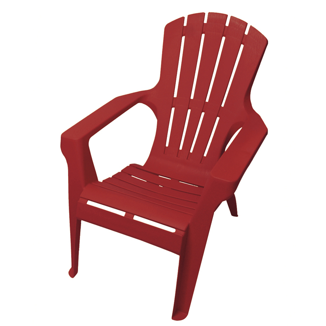 Gracious Living Adirondack Deck Chair - Red Resin