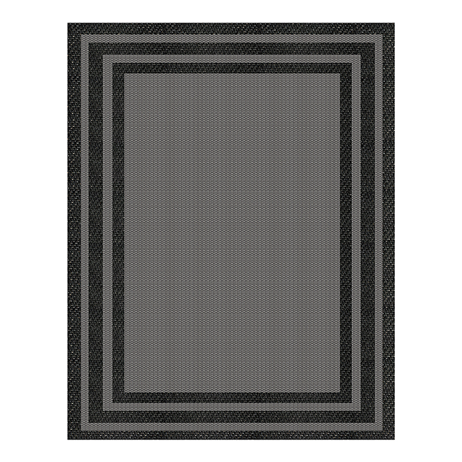 Fresco Baron Area Rug - Grey and Black - 5' x 7'