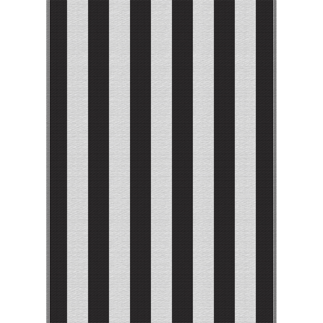 Tapis en polyester Multy Home Cabana noir et blanc de 5 pi x 7 pi