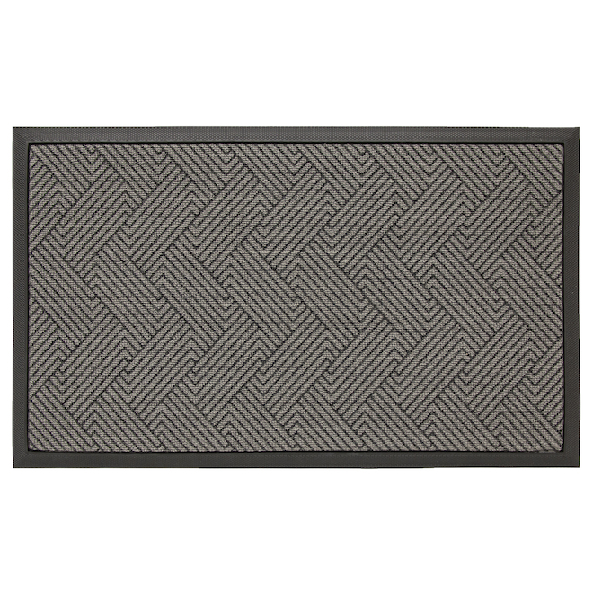 Multy Home Grey Rectangular Door Mat (30in x 18in) MT1005900 RénoDépôt