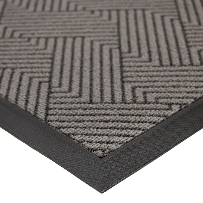 Multy Home Grey Rectangular Door Mat (30in x 18in) MT1005900 RénoDépôt