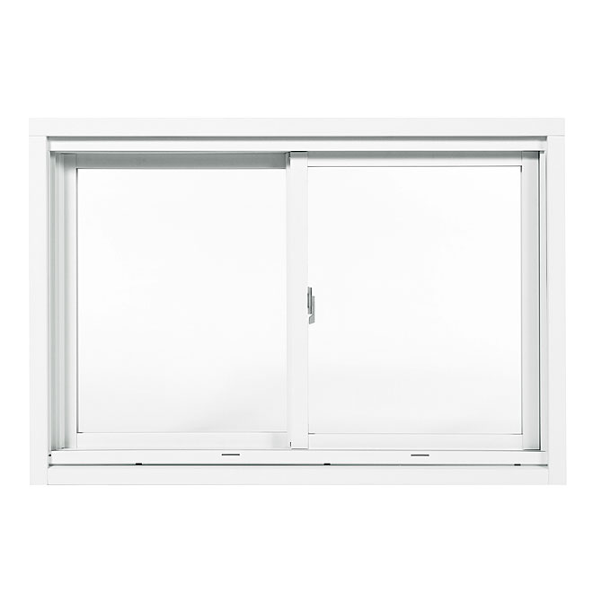 Fenêtre coulissante thermos EX-4000 d'Unik, blanche, bois recouvert de PVC, 47 1/8 po l. x 31 1/4 po h.