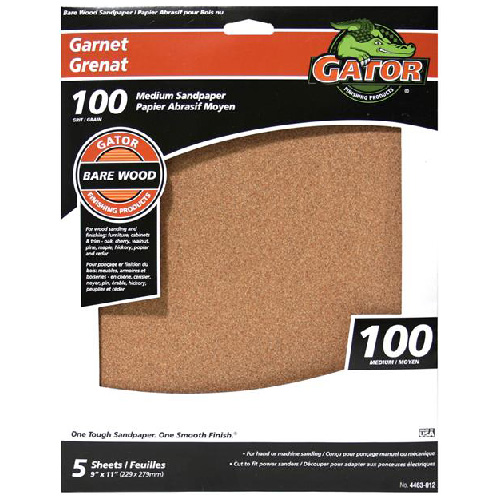Papier abrasif grain de bois 120 (paquet de 10 feuilles)