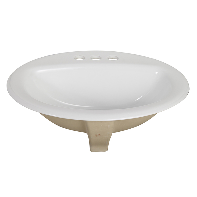 Project Source Oval Drop-in Lavatory - Vitreous China