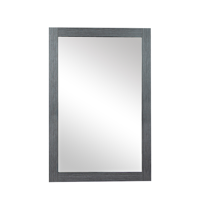 Miroir réctangulaire Claudine de Foremost, 24 po, gris