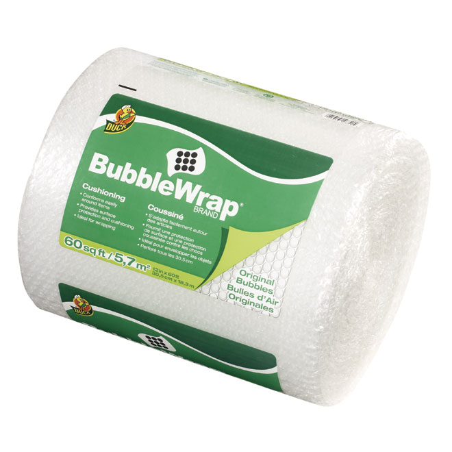 Duck All Purpose Bubble Wrap - 12-in x 60-ft - Clear