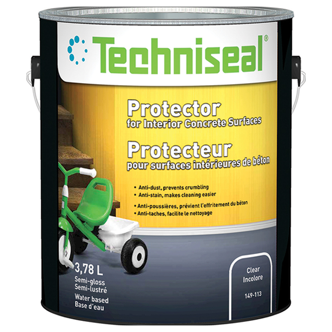 Techniseal Clear SemiGloss Protector for Interior Concrete Antidust 3.78L 149113 Réno Techniseal Clear SemiGloss Protector for Interior Concrete Antidust 3.78L 149113 Réno