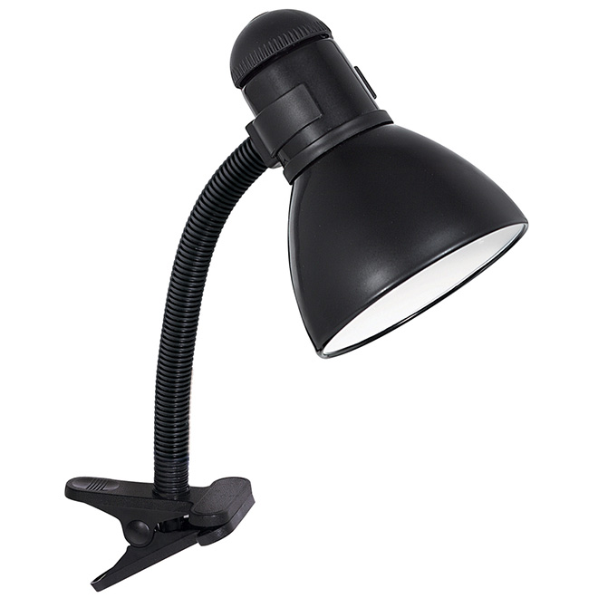 Lampe de bureau LED à pince en métal noir OCTANT 